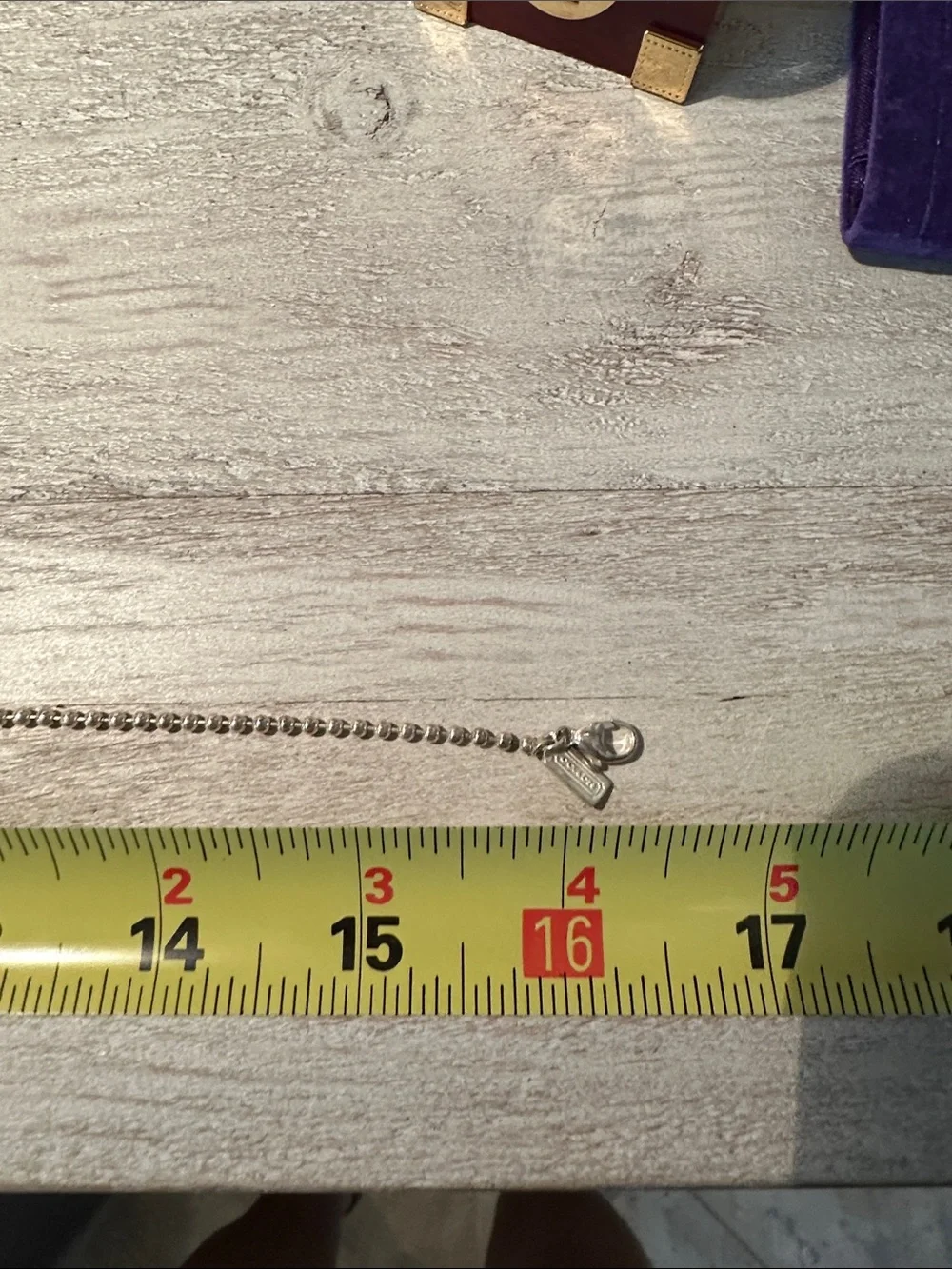Sterling Silver ball chain Necklace with Coach script Round Pendant
